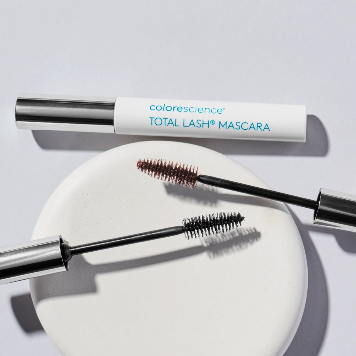 Colorescience Total Lash Mascara with wand on a white background