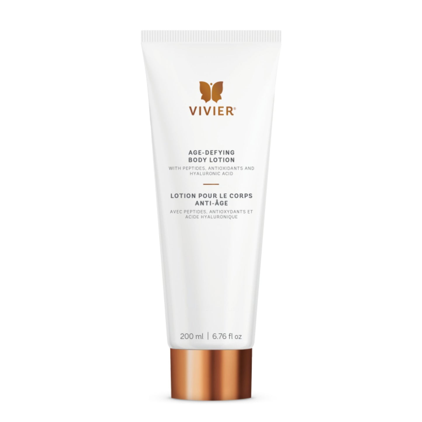 Vivier Age Defying Body Lotion tube on a white background